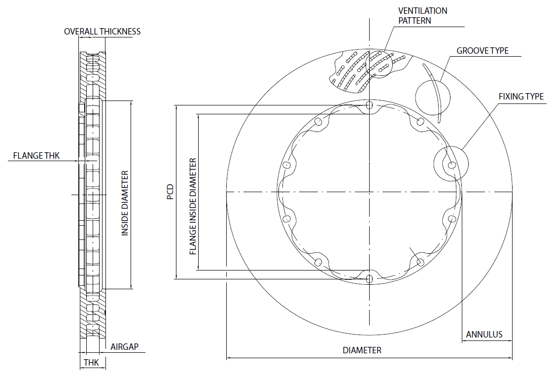 Brembo Racing Disc 350x28 09.9306.12 - 09.9306.22